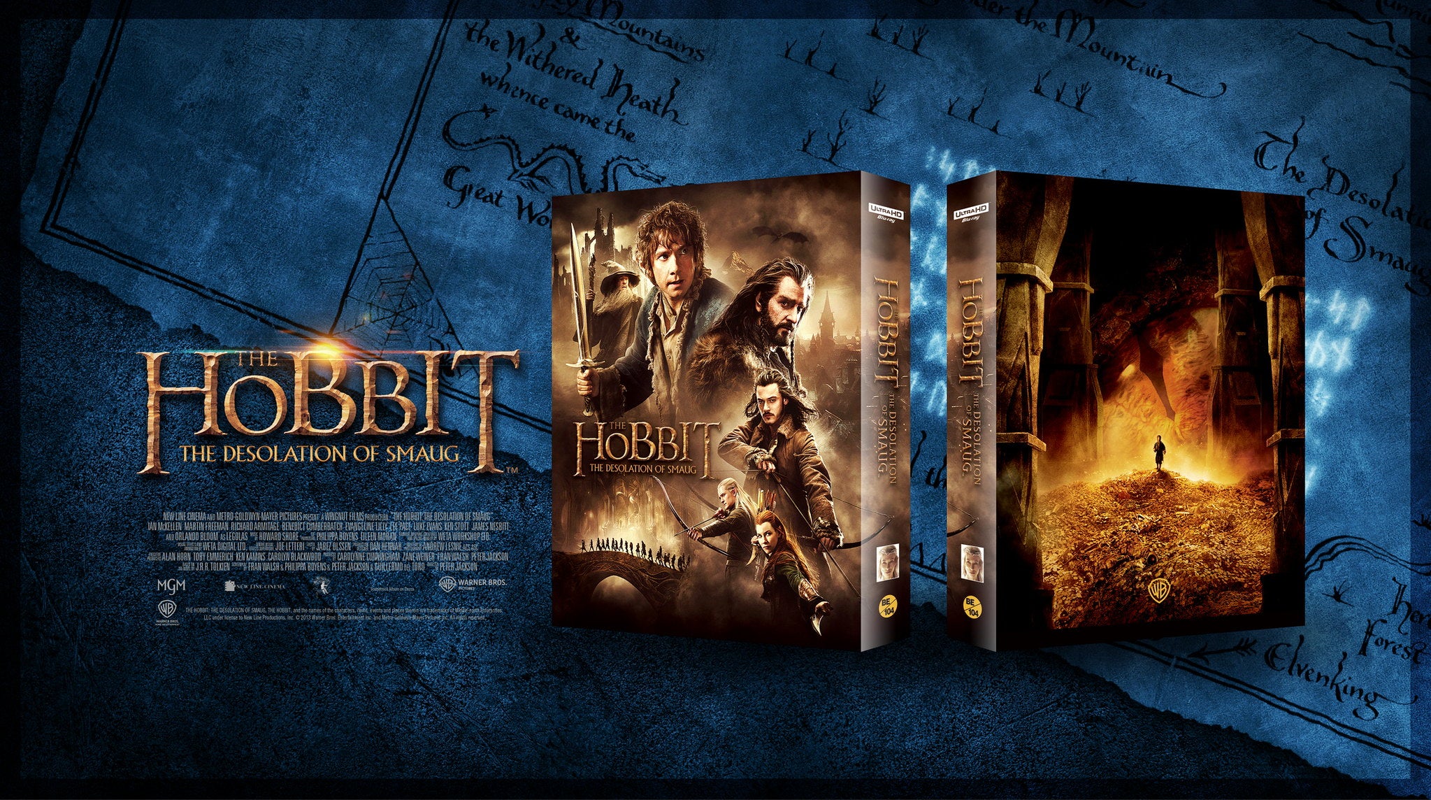 The Hobbit Trilogy 4K Blu-ray Steelbook Blufans Exclusive #103 #104 #105 Triple Box Set