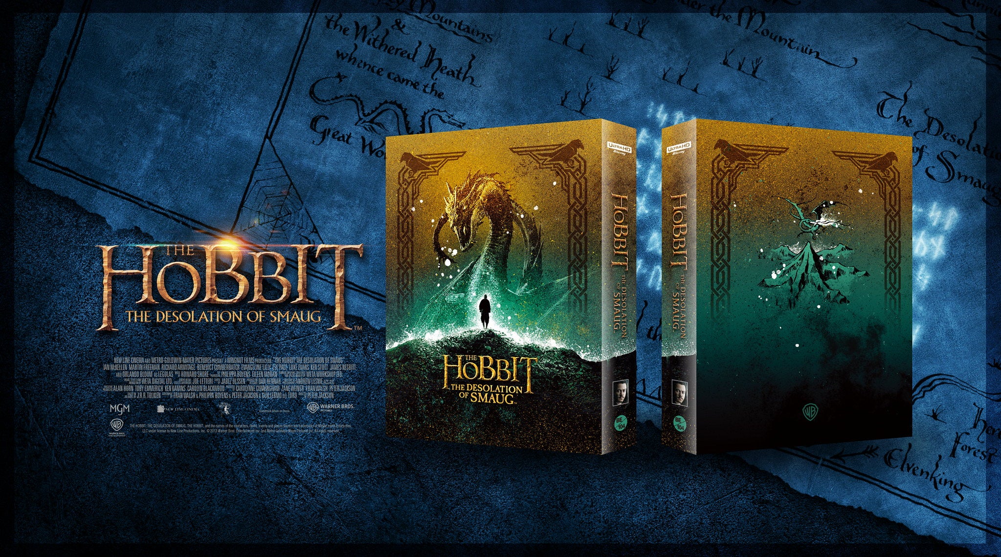 The Hobbit Trilogy 4K Blu-ray Steelbook Blufans Exclusive #103 #104 #105 Triple Box Set