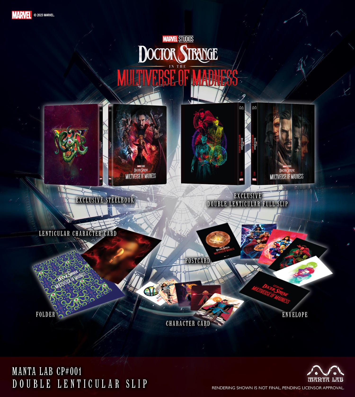 Doctor Strange in the Multiverse of Madness Steelbook Manta Lab MCP#001 Double Lenticulaire Full Slip (sans disque)