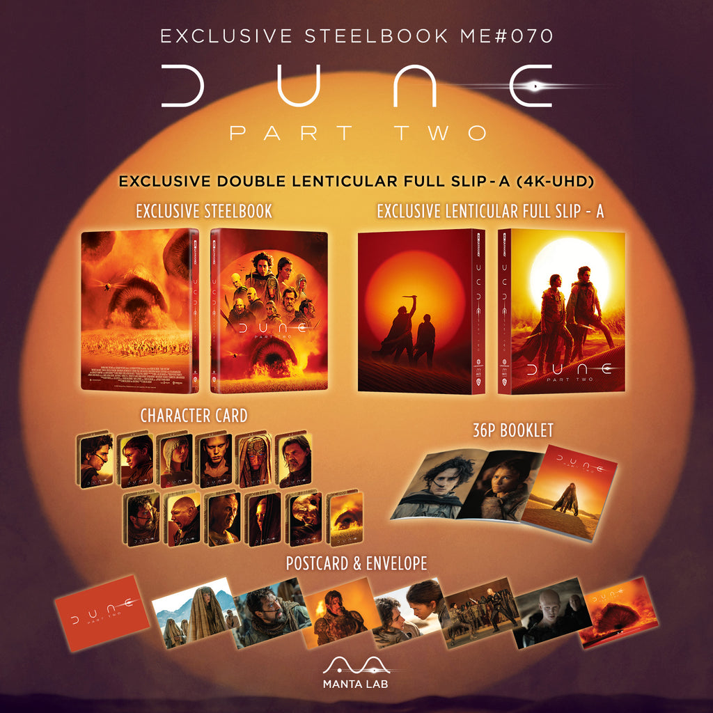 Dune : La Deuxième Partie 4K Blu-ray Steelbook Manta Lab Exclusive ME#70 Double Lenticulaire Full Slip A