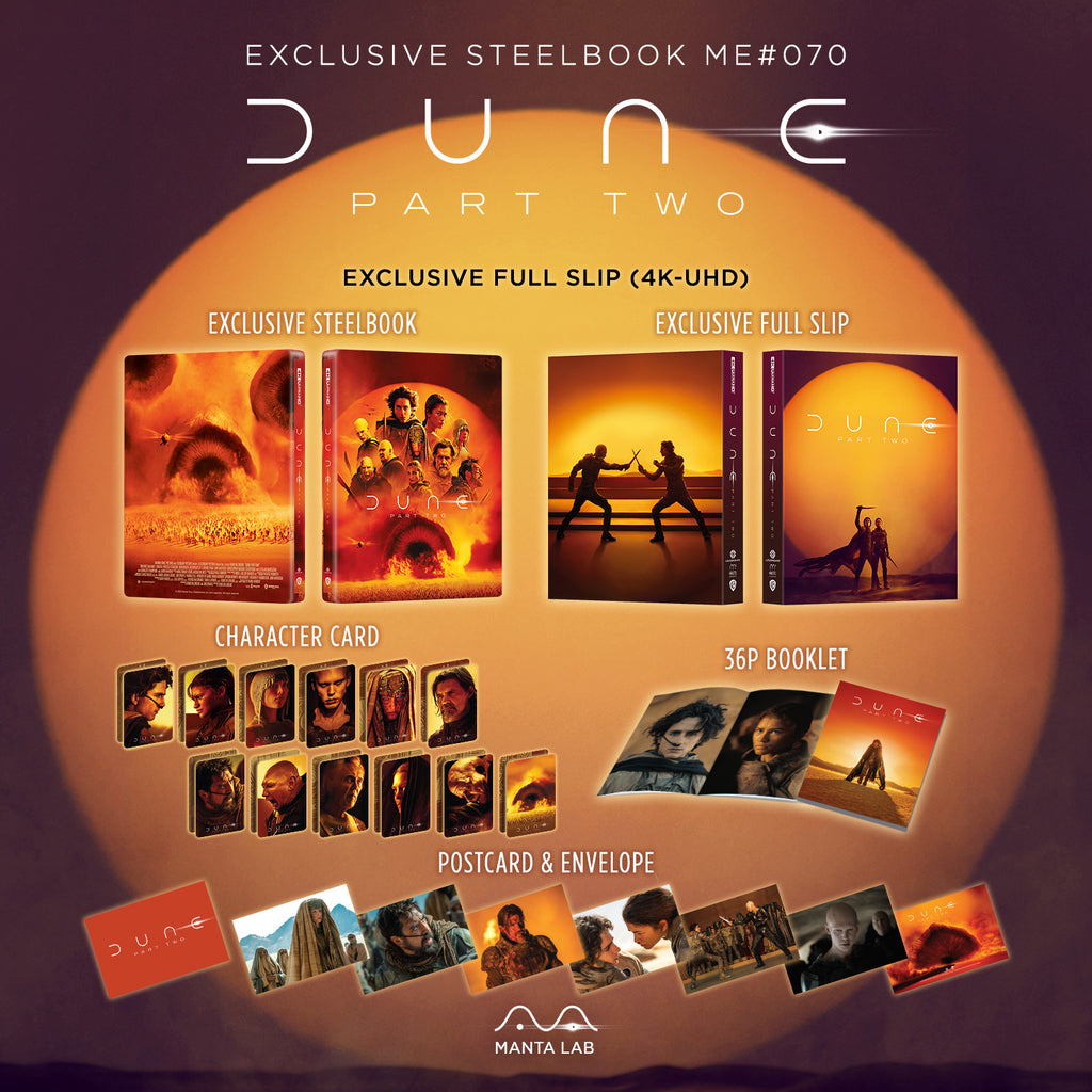Dune : La Deuxième Partie Blu-ray 4K Steelbook Manta Lab Exclusive ME#70 Full Slip