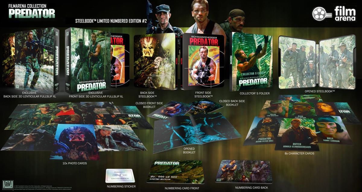 Predator Steelbook (Discless) Filmarena Collection #158 Edition 2 XL L ...
