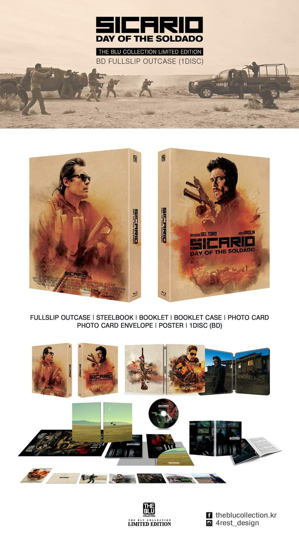 Sicario : Day of the Soldado 4K Blu-ray Steelbook The Blu Collection KimchiDVD Exclusive #73 One Click Box