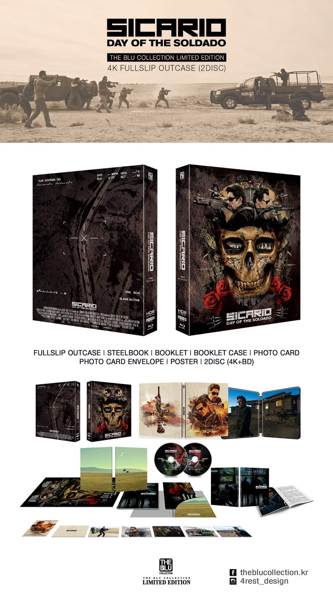 Sicario: Day of the Soldado 4K Blu-ray Steelbook The Blu Collection KimchiDVD Exclusive #73 One Click Box