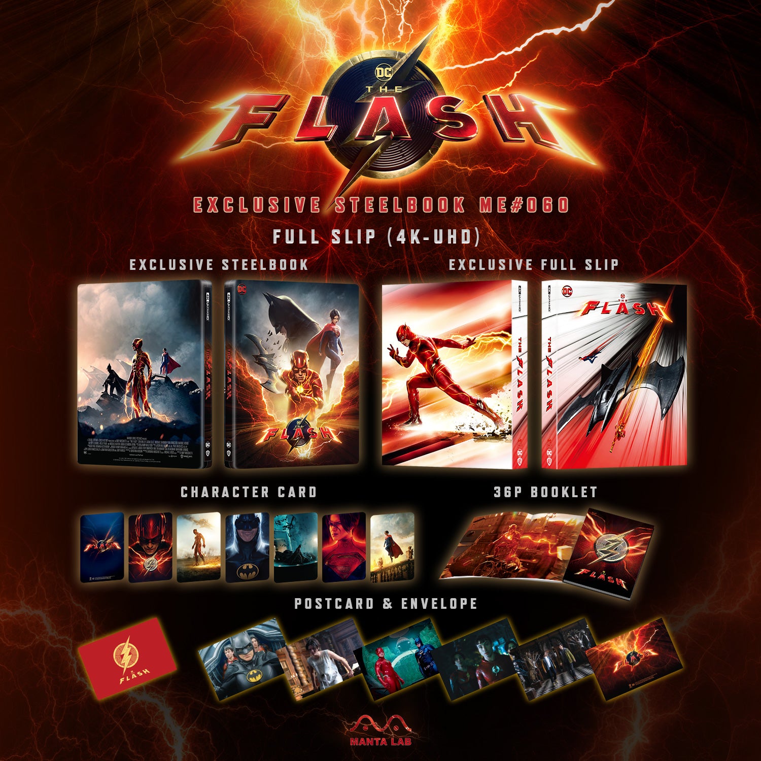 Le Blu-ray 4K The Flash Steelbook Manta Lab Exclusive ME#60 HDN GB Précommande avec fourreau complet