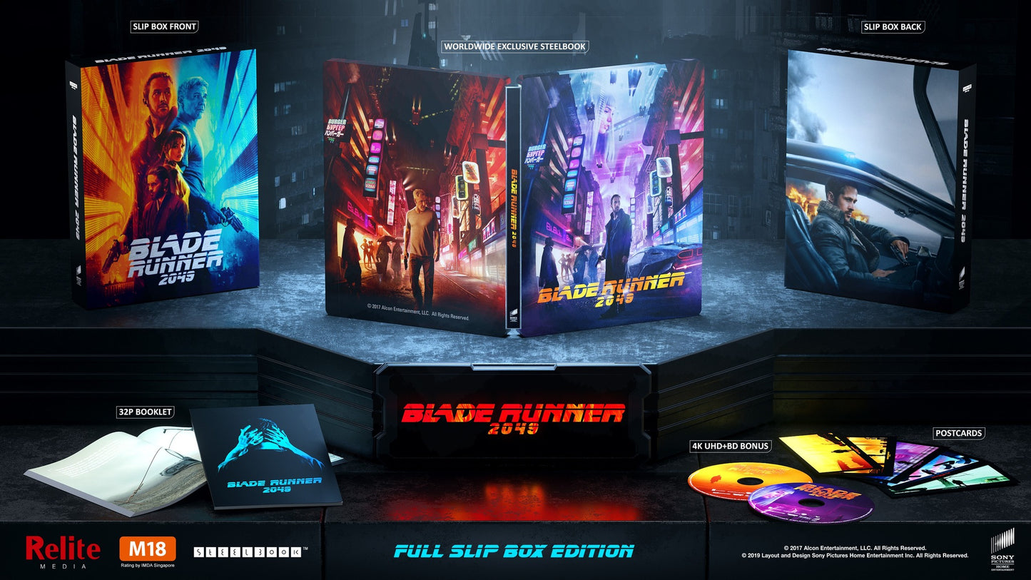 Blade Runner 2049 4K Blu-ray Steelbook Relite Media Exclusive #001 One Click Box Set - PREORDER