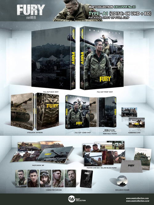 Fury 4K + Blu-ray Steelbook WeET Collection Exclusive #33 One Click Box Set - PREORDER