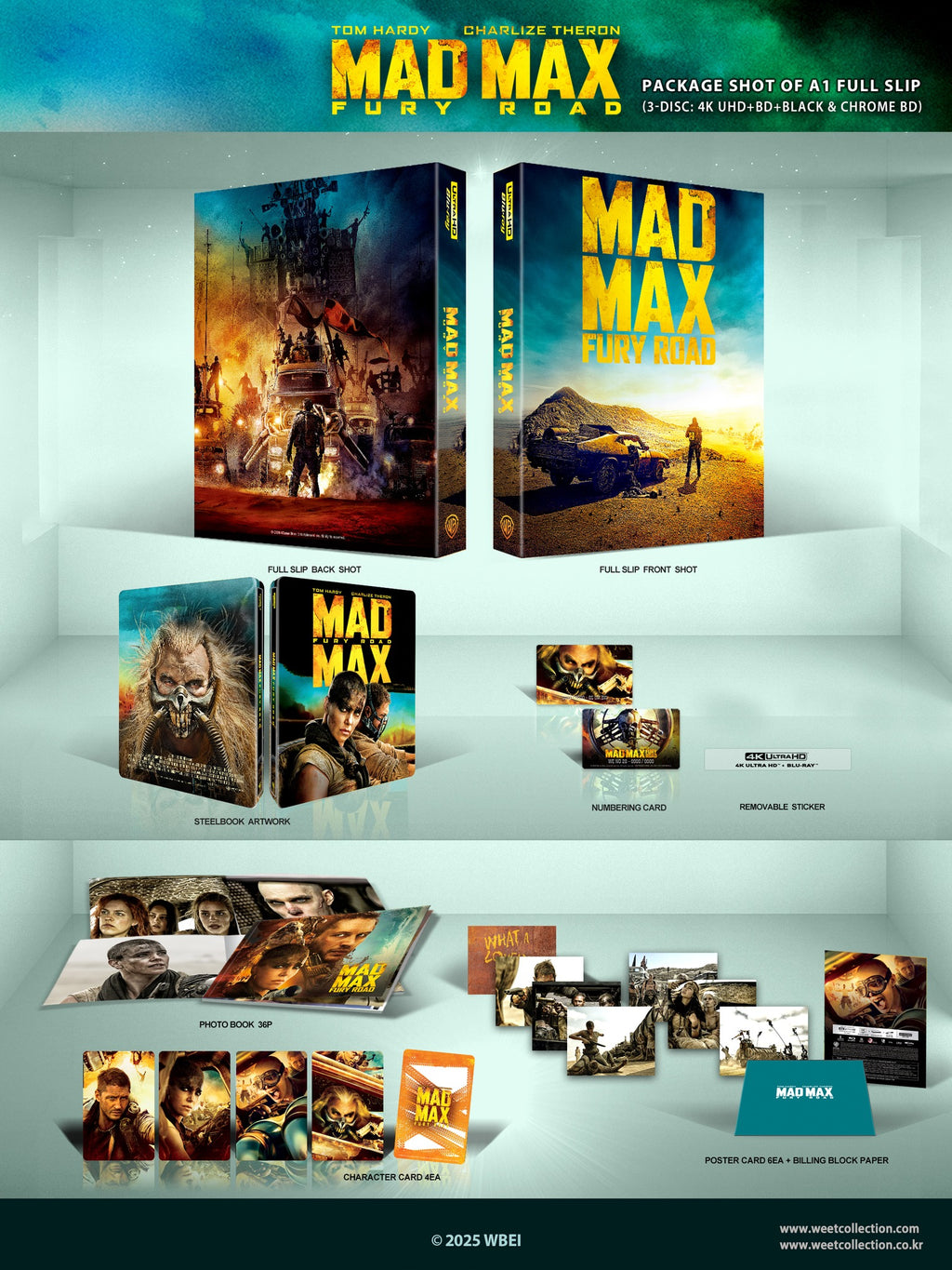Mad Max: Fury Road 4K+2D Blu-ray Steelbook WeET Collection Exclusive #28 Full Slip A1 - PREORDER