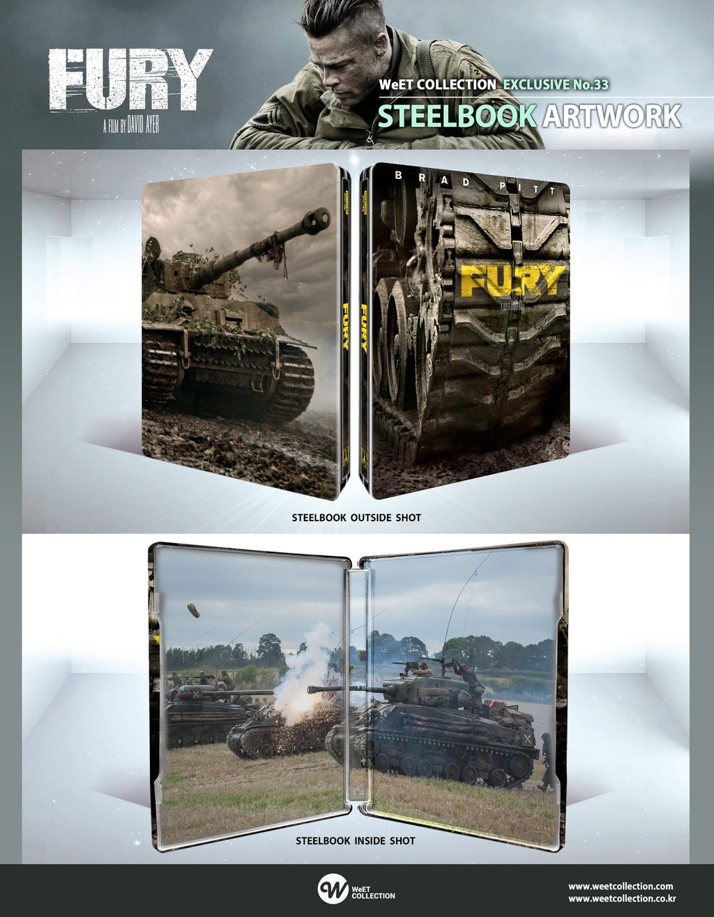 Fury 4K + Blu-ray Steelbook WeET Collection Exclusive #33 Full Slip A2 - PREORDER
