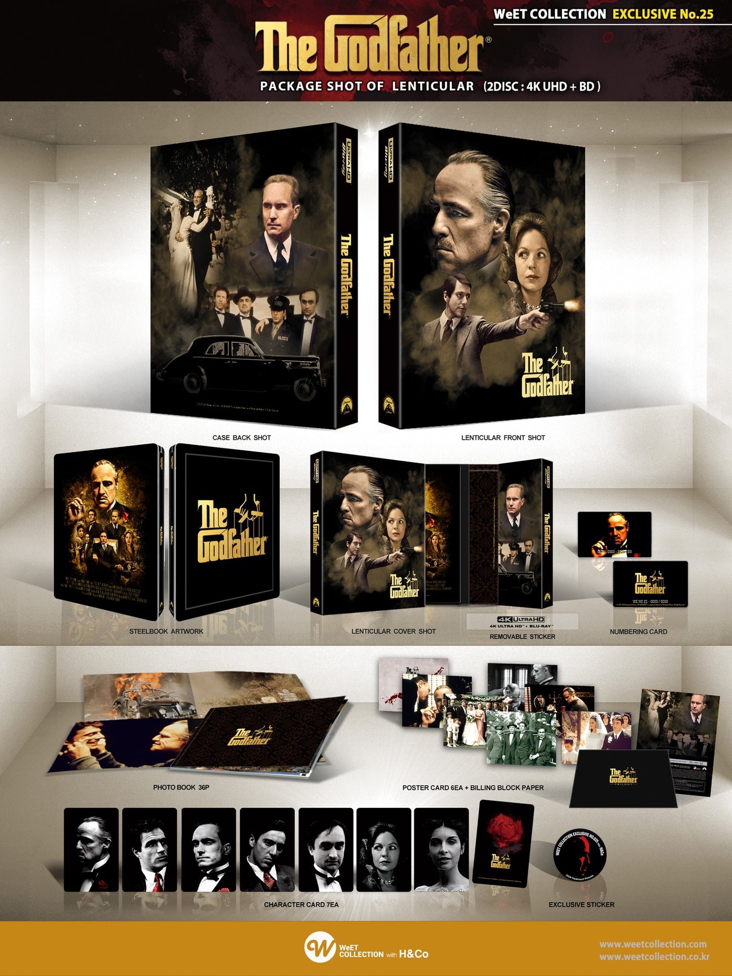The Godfather Part 1 4K+2D Blu-ray Steelbook WeET Collection Exclusive #25 Lenticular Slip - PREORDER
