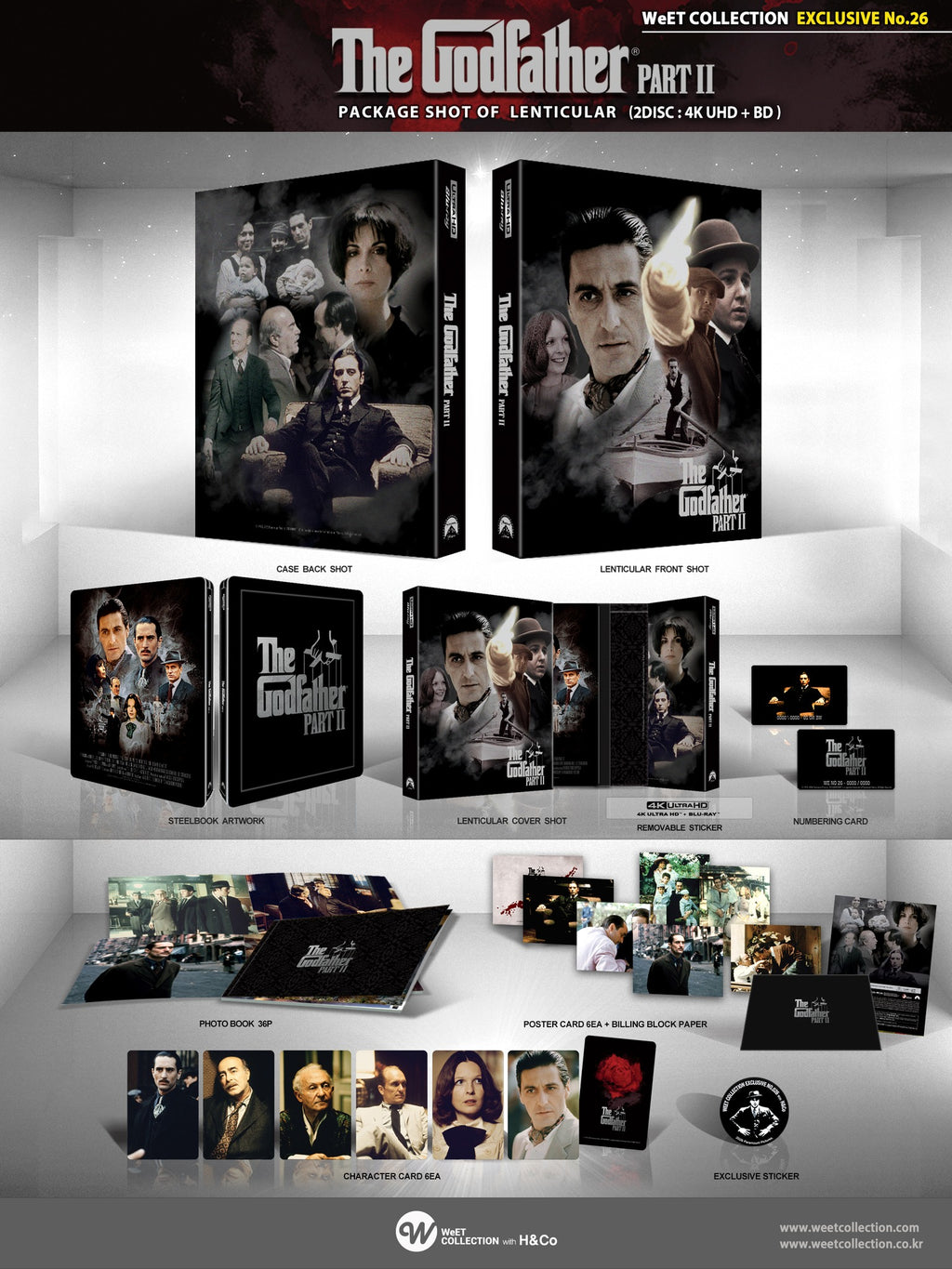 Le Parrain 2 Blu-ray 4K+2D Steelbook Collection WeET Exclusive n° 26, pochette lenticulaire - PRÉCOMMANDE