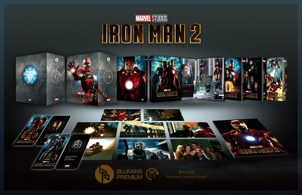 Iron Man Trilogy Steelbook Blufans Premium BP#10,11,12 One Click Box Set (Discless)