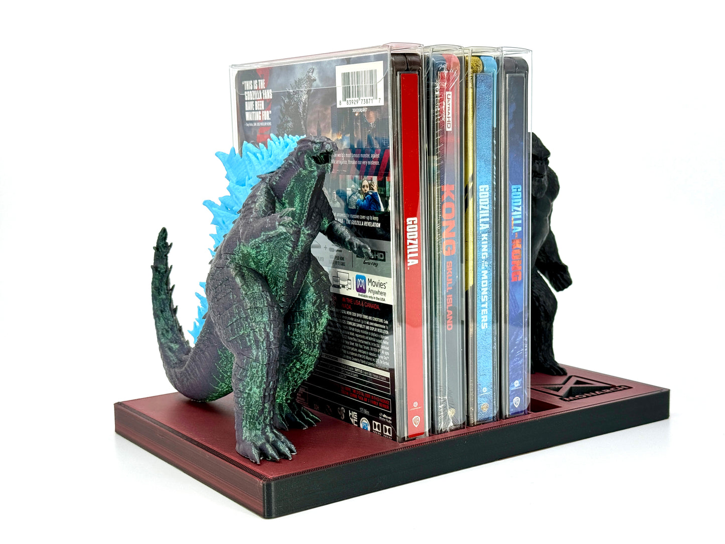 Godzilla Kong MonsterVerse  5 Steelbook Display Shelf