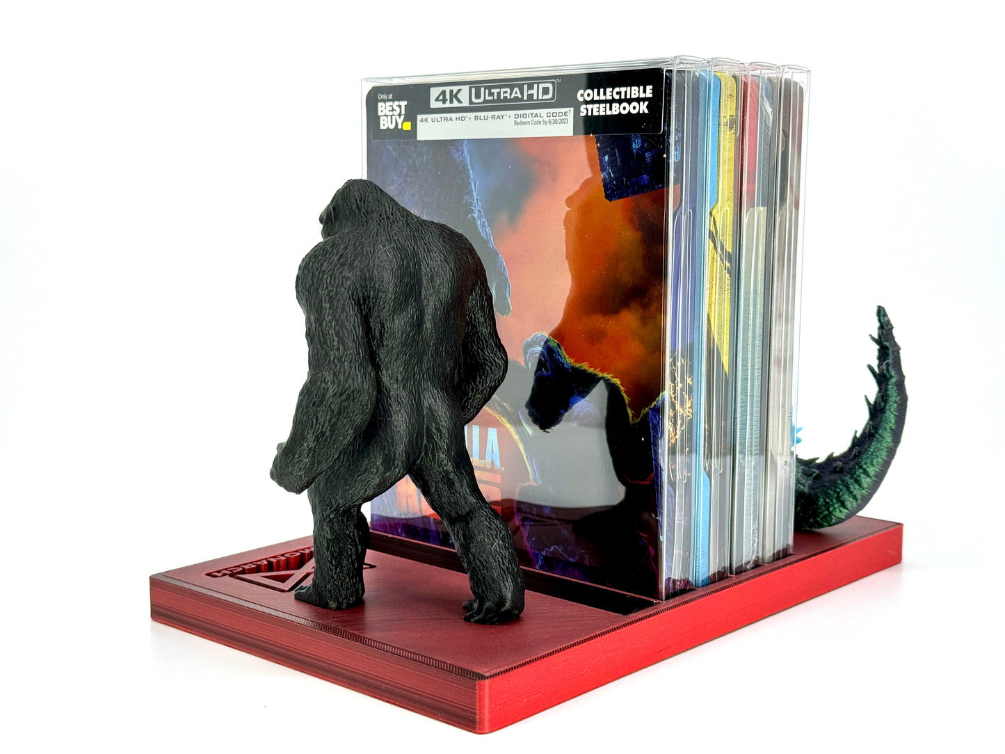Godzilla Kong MonsterVerse  5 Steelbook Display Shelf