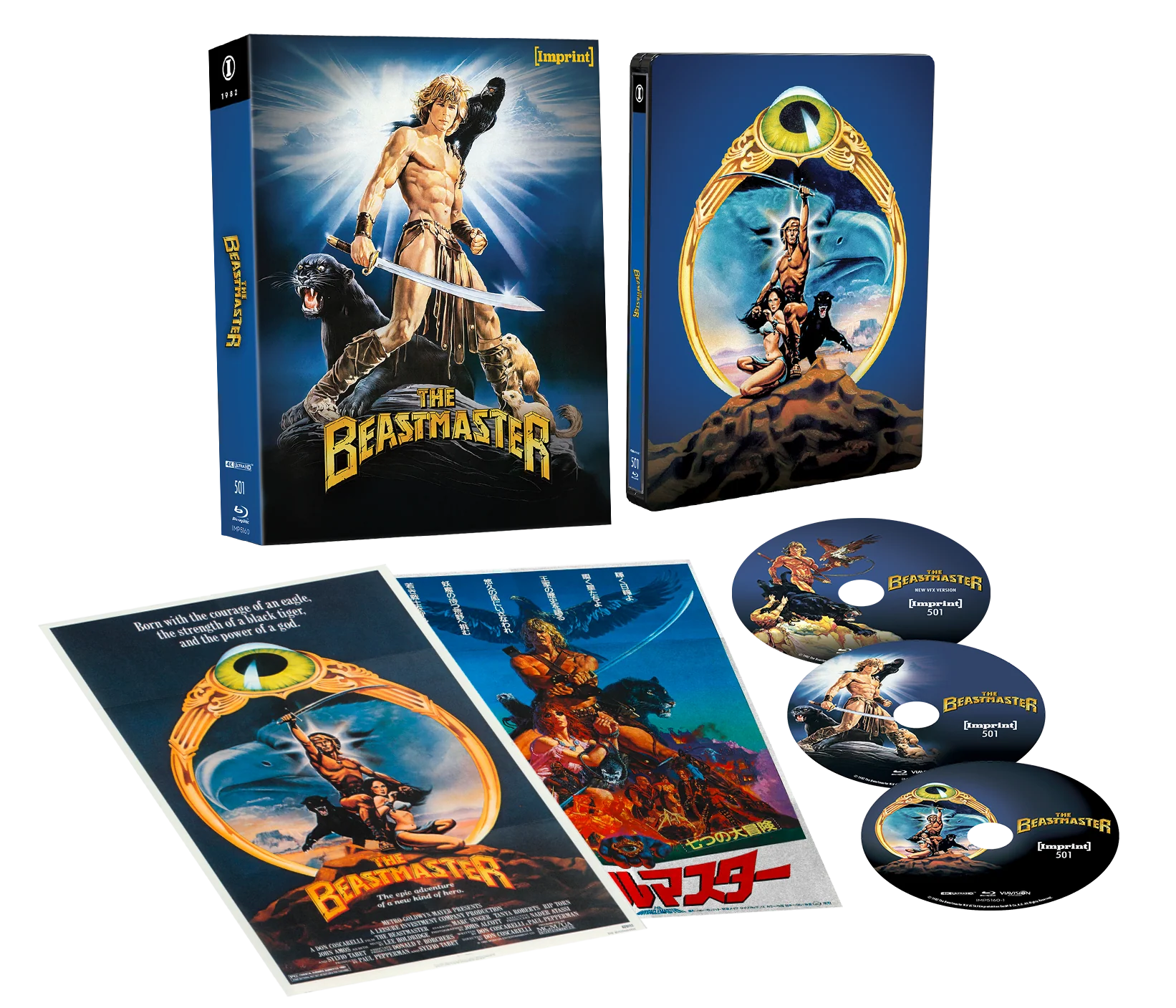 The Beastmaster (1982) 4K UHD Blu-ray Steelbook IImprint Collection #501 Limited Edition Lenticular Hardcase