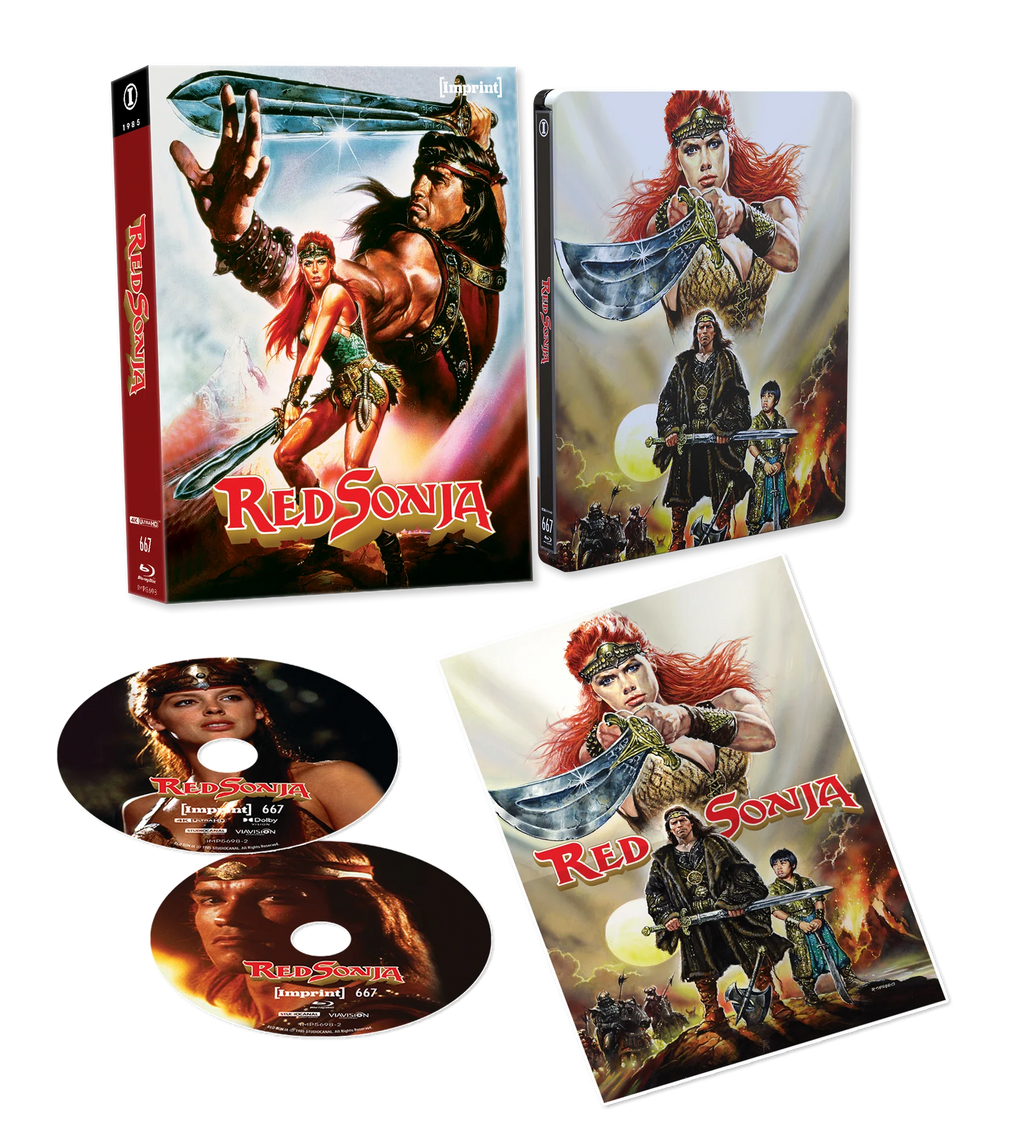 Red Sonja (1985) 4K UHD Blu-ray Steelbook Imprint Collection #667 Limited Edition Lenticular Hardcase + Poster