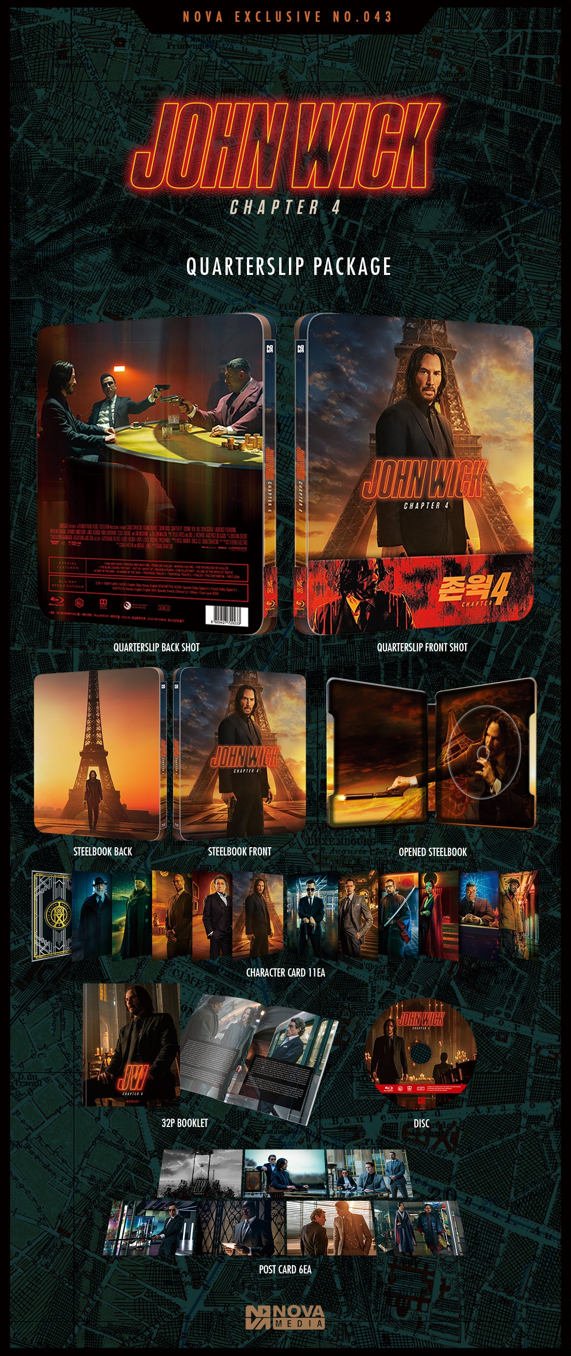 John Wick : Chapitre 4 NOVA MEDIA Exclusive N° 43 HDN GB Précommande Quarter 1/4 Slip