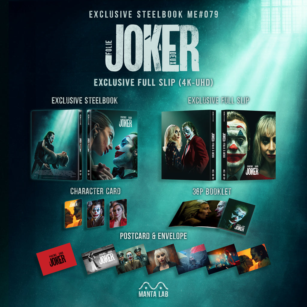 Joker : Folie à Deux 4K Blu-ray Steelbook Manta Lab Exclusive ME#79 Full Slip - PRÉCOMMANDE