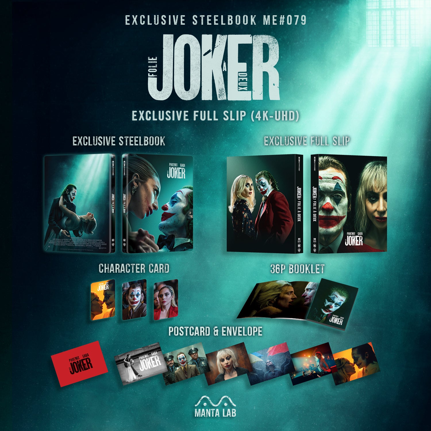 Joker : Folie à Deux 4K Blu-ray Steelbook Manta Lab Exclusive ME#79 Full Slip - PRÉCOMMANDE