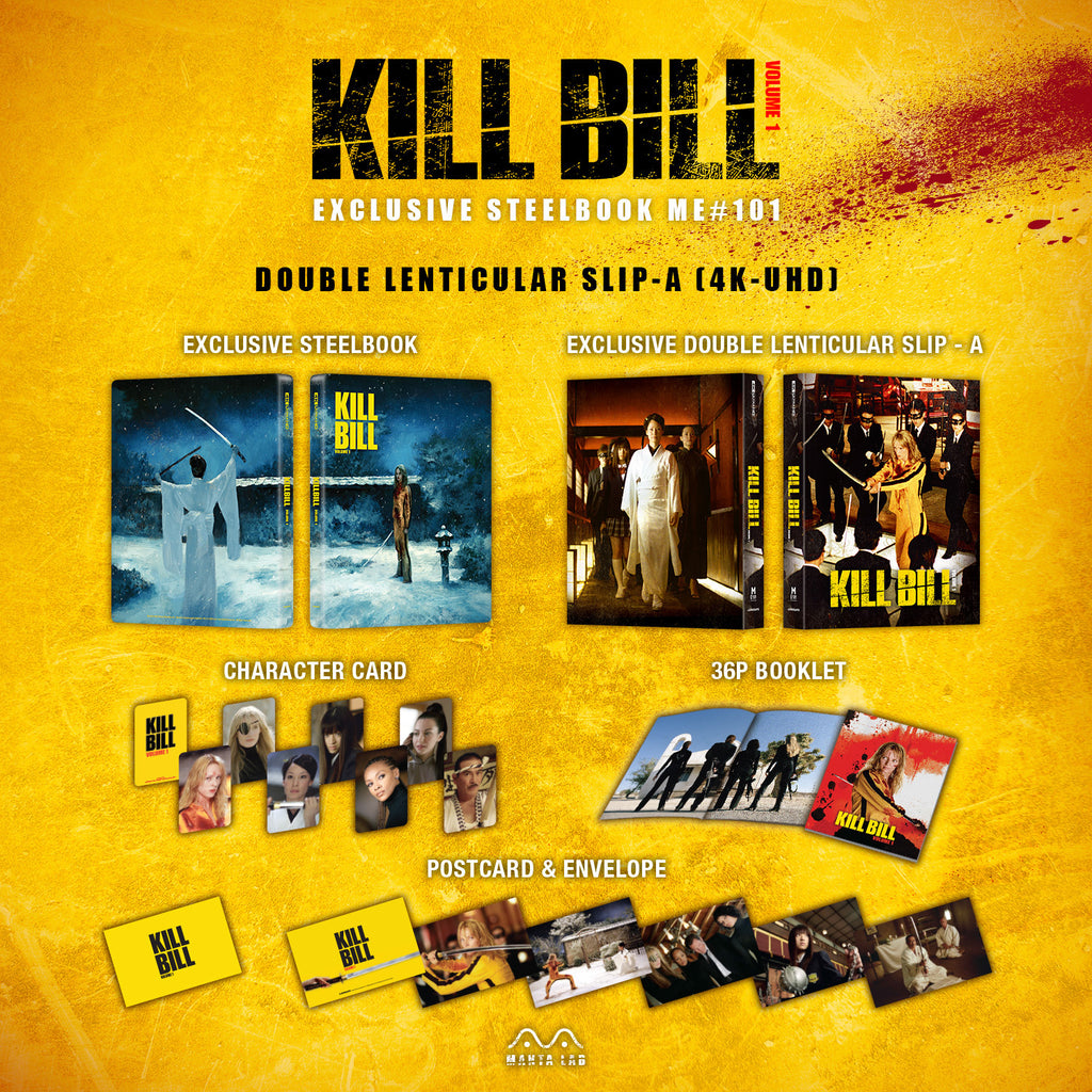 Kill Bill Vol.1 4K Blu-ray Steelbook Manta Lab Exclusive ME#101 Double Lenticular Full Slip A - PREORDER