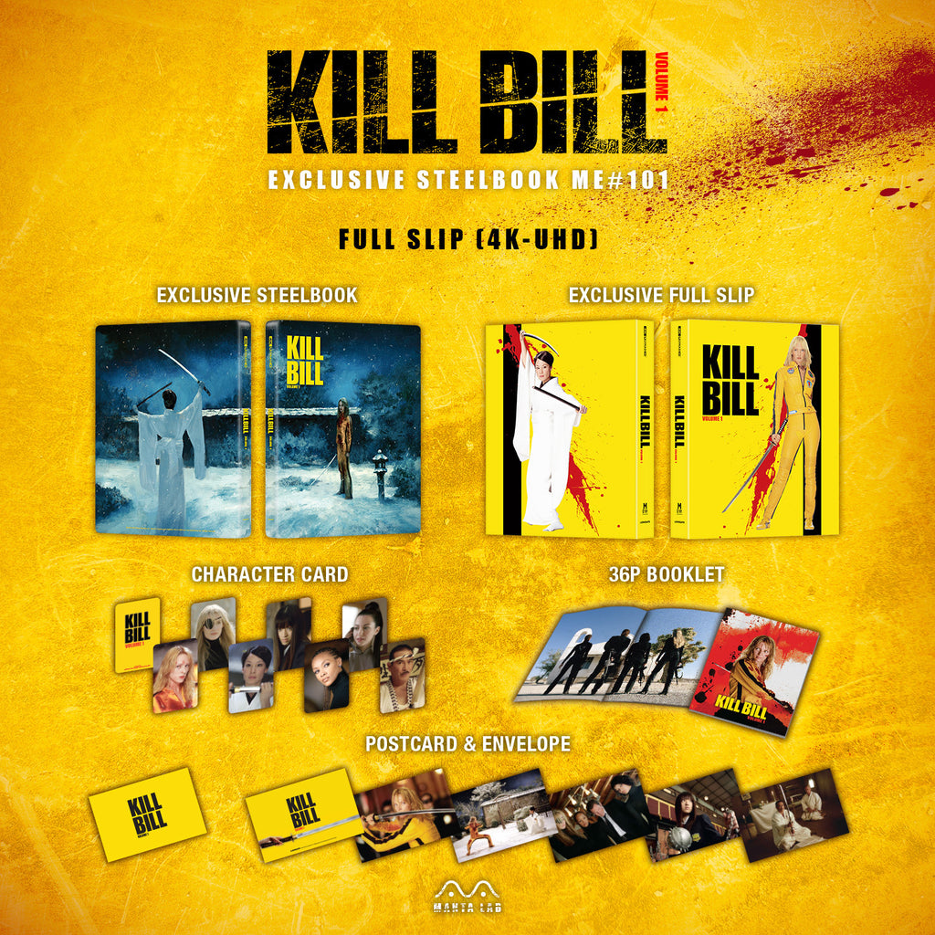 Kill Bill Vol.1 4K Blu-ray Steelbook Manta Lab Exclusive ME#101 Full Slip - PREORDER