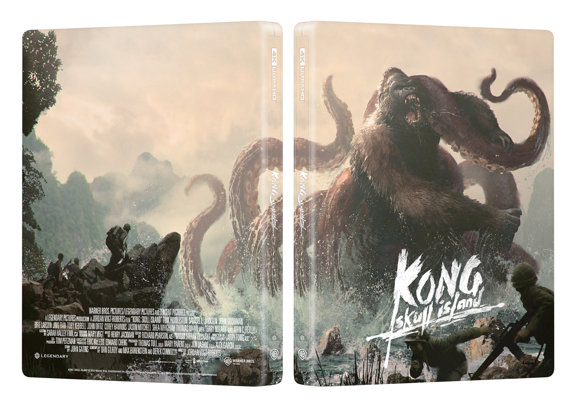 Kong : Skull Island 4K Blu-ray Steelbook Manta Lab Exclusive ME#43 Double Lenticulaire Fourreau Intégral B