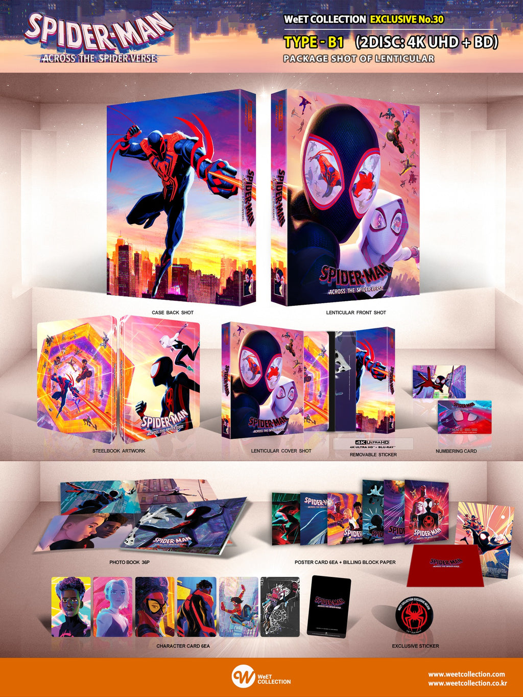 Spider-Man : Across the Spider-Verse 4K Blu-ray Steelbook WeET Collection Exclusive #30 One Click Box Set - PREORDER