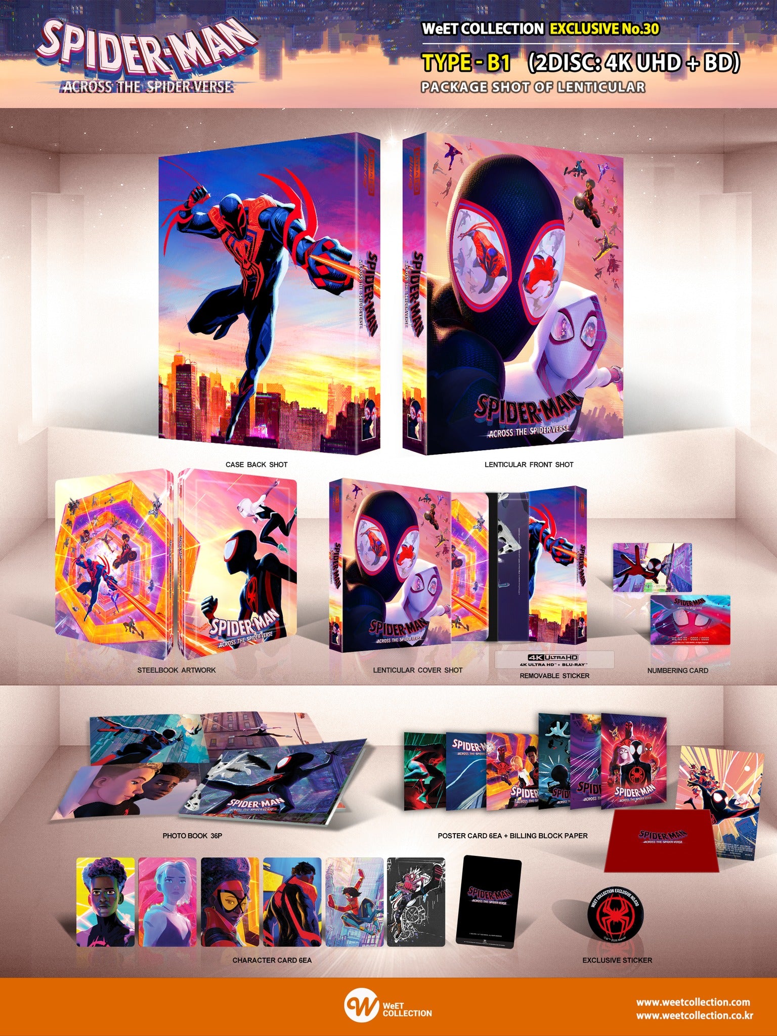 Spider-Man : Across the Spider-Verse 4K Blu-ray Steelbook WeET Collection Exclusive #30 One Click Box Set - PREORDER