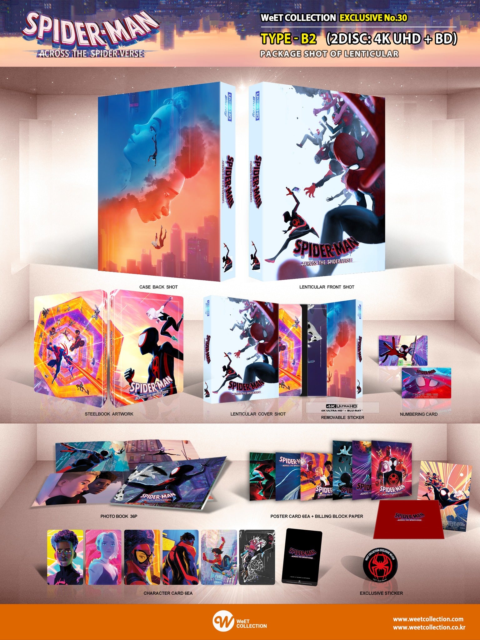 Spider-Man : Across the Spider-Verse 4K Blu-ray Steelbook WeET Collection Exclusive #30 One Click Box Set - PREORDER