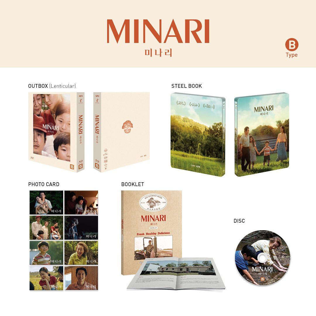 Minari Blu-ray SteelBook Corée Injoingan Exclusive Lenticular Slip