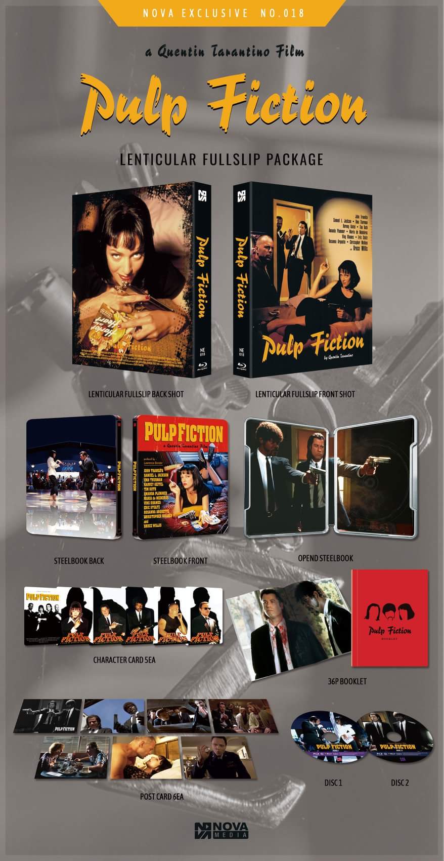 Pulp Fiction Blu-ray SteelBook Novamedia Exclusive #18 One Click Box Set