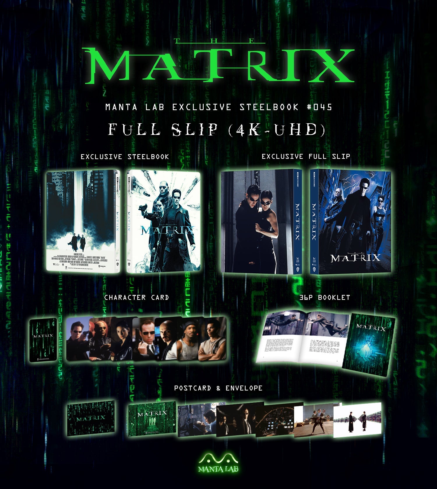 Coffret Steelbook Blu-ray 4K Matrix Manta Lab Exclusive ME#45 One Click