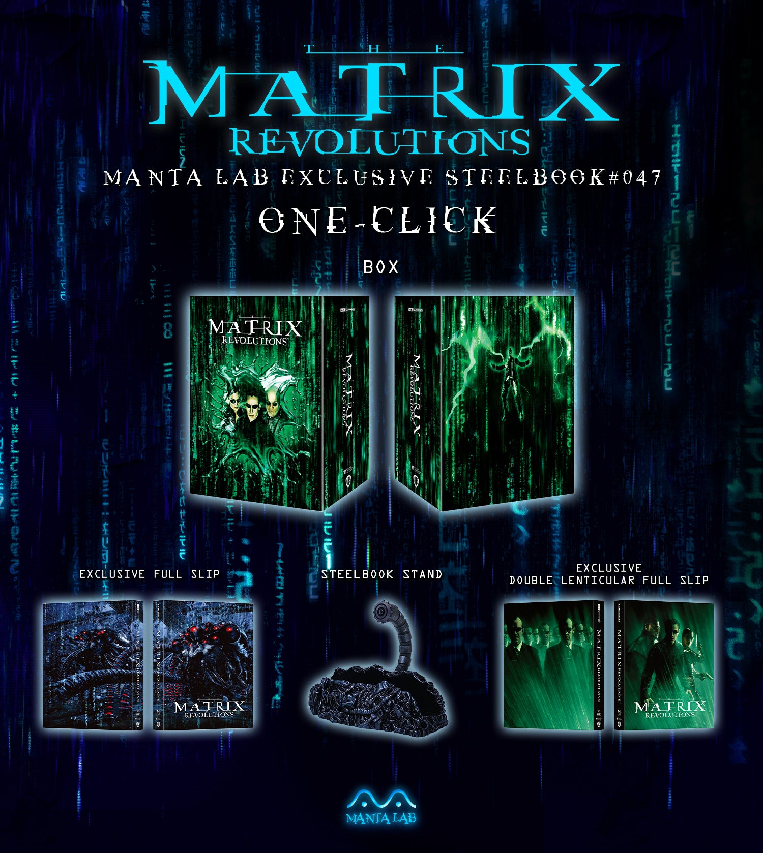 The Matrix Revolutions 4K Blu-ray Steelbook Manta Lab Exclusive ME#47