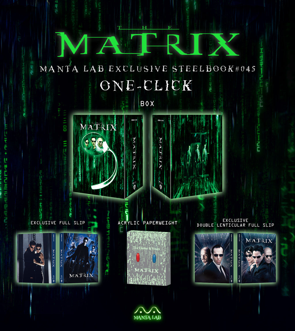 The Matrix 4K Blu-ray Steelbook Manta Lab Exclusive ME#45 One Click Box Set *LOW NUMBER #007*