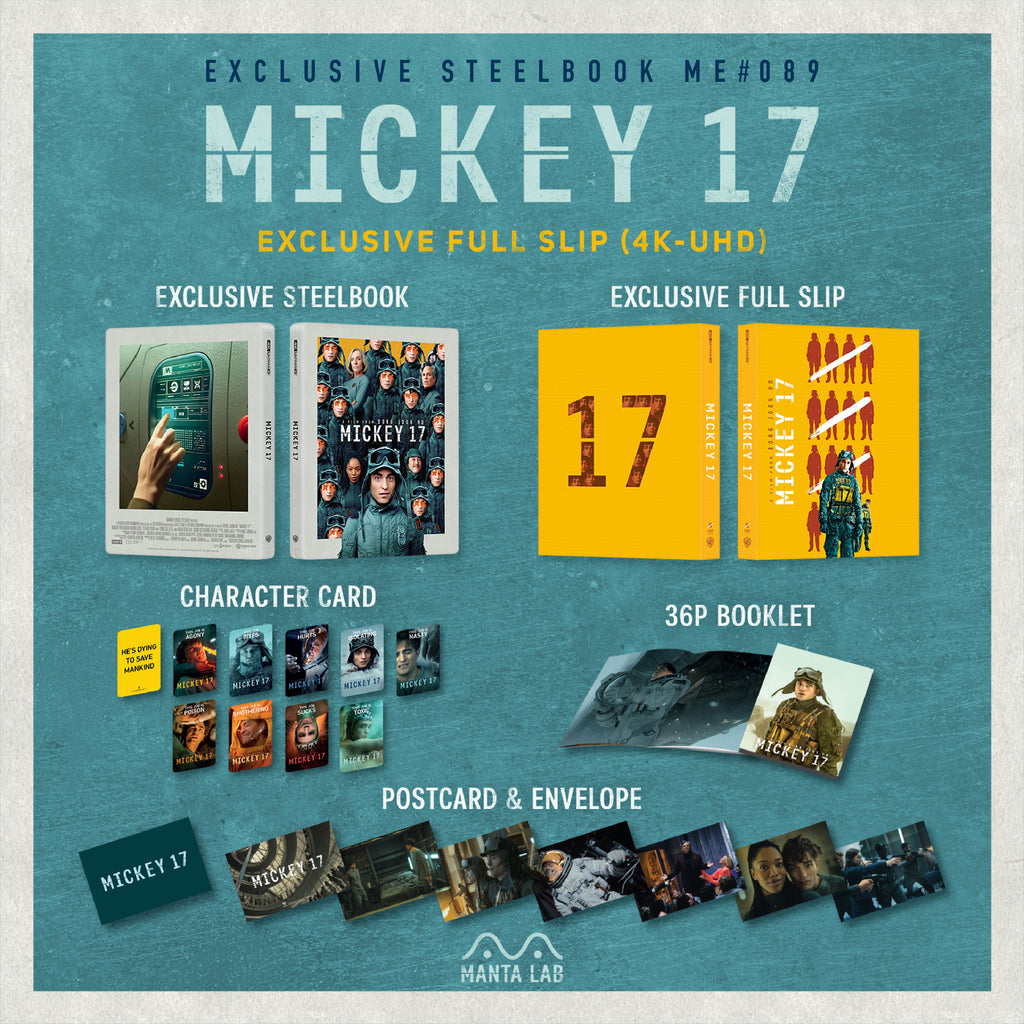 Mickey 17 4K Blu-ray Steelbook Manta Lab Exclusive ME#89 Full Slip - PREORDER