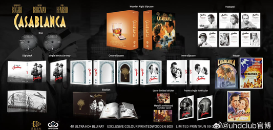 Casablanca 4K + (BD) Digipak Wooden Box Set UC36 UHD Club Limited Edition
