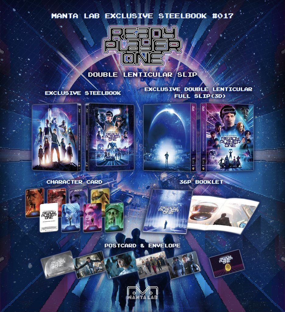 Ready Player One  4K 3D 2D Blu-ray Steelbook Manta Lab Exclusive ME#17 One Click Box Set
