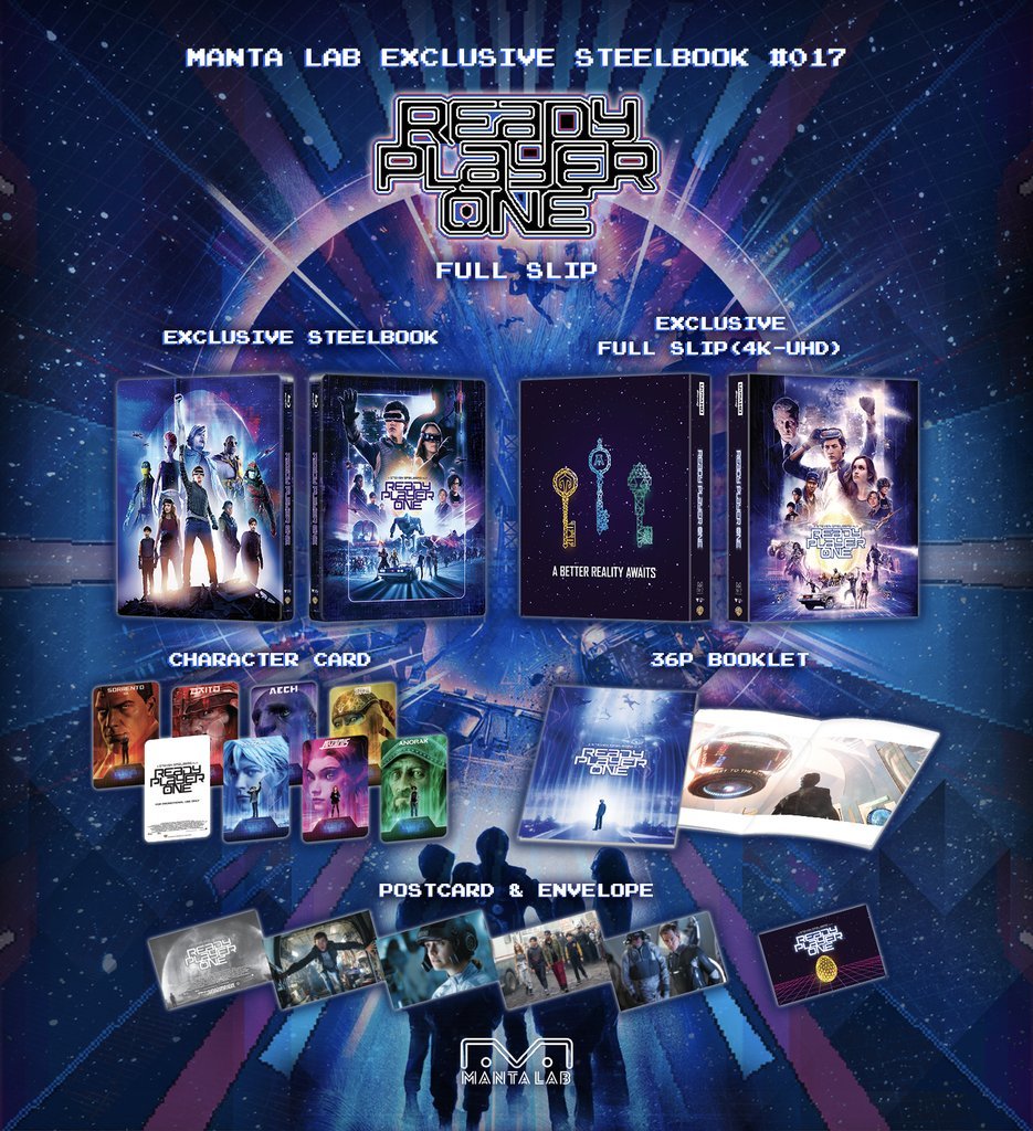 Ready Player One  4K 3D 2D Blu-ray Steelbook Manta Lab Exclusive ME#17 One Click Box Set