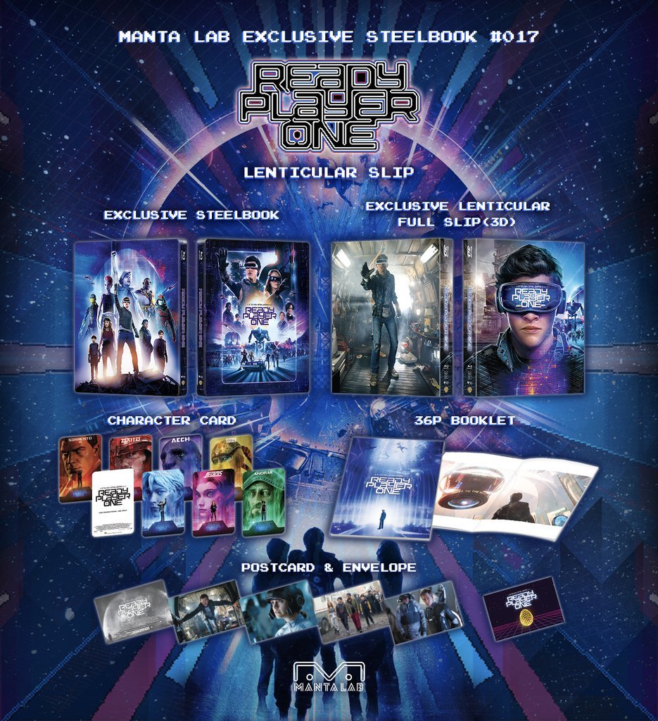 Ready Player One  4K 3D 2D Blu-ray Steelbook Manta Lab Exclusive ME#17 One Click Box Set