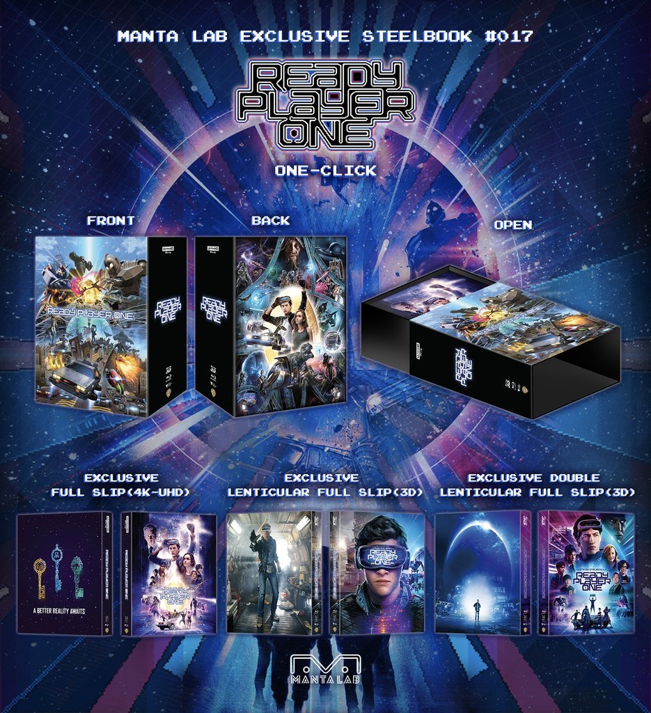 Ready Player One  4K 3D 2D Blu-ray Steelbook Manta Lab Exclusive ME#17 One Click Box Set