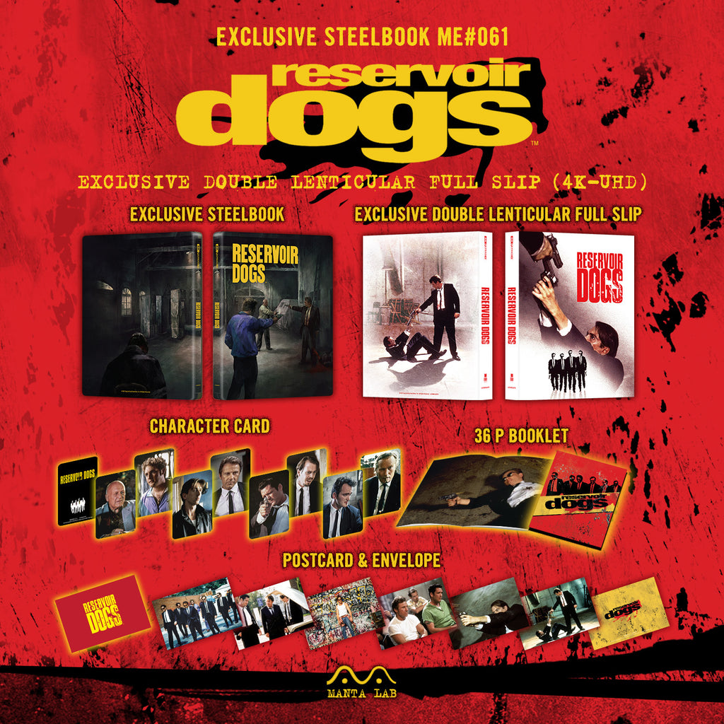 Reservoir Dogs 4K Blu-ray Steelbook Manta Lab Exclusive ME#61 Double Lenticular Slip