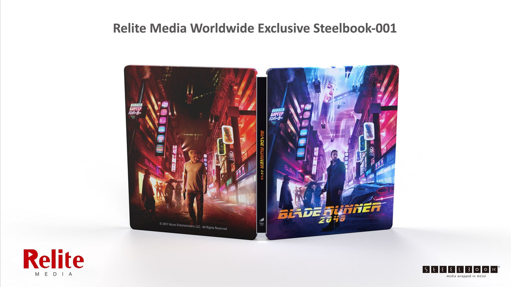 Blade Runner 2049 4K Blu-ray Steelbook Relite Media Exclusive #001 Boîtier Lenticulaire Intégrale