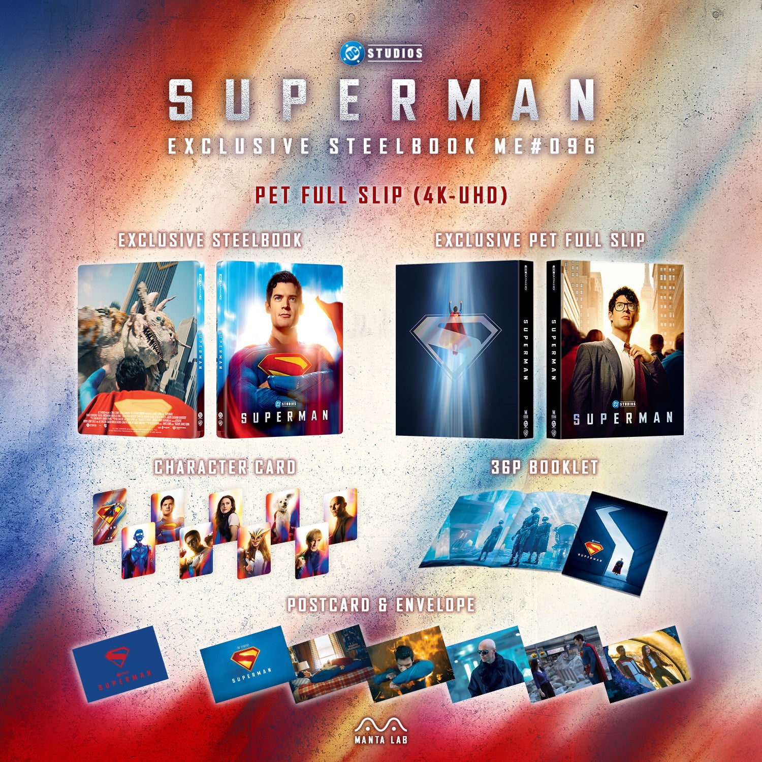 Superman 4K Blu-ray Steelbook Manta Lab Exclusive ME#96 Full Slip (PET) - PRÉCOMMANDE