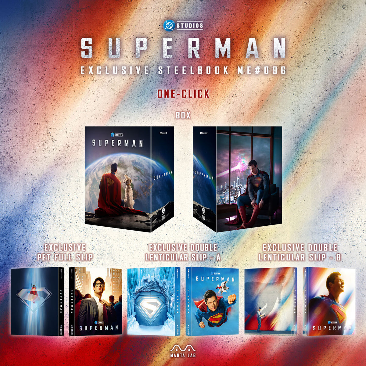 One Click Box Superman 4K Blu-ray Steelbook Manta Lab Exclusive ME#96 One Click Box ...