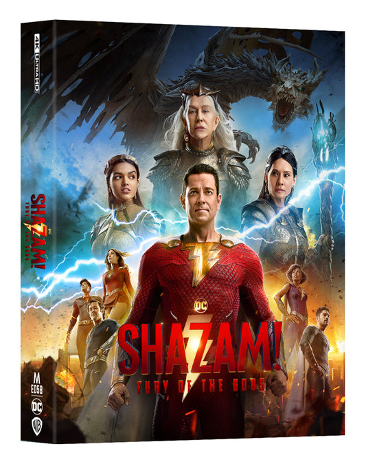 Shazam! Fury of The Gods 4K Blu-ray Steelbook Manta Lab Exclusive ME#58 HDN GB Pre-Order Double Lenticular Slip
