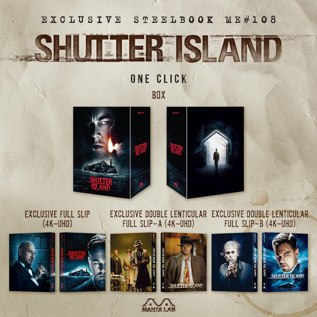 Shutter Island 4K Blu-ray Steelbook Manta Lab Exclusive ME#108 One Click Box Set - PREORDER