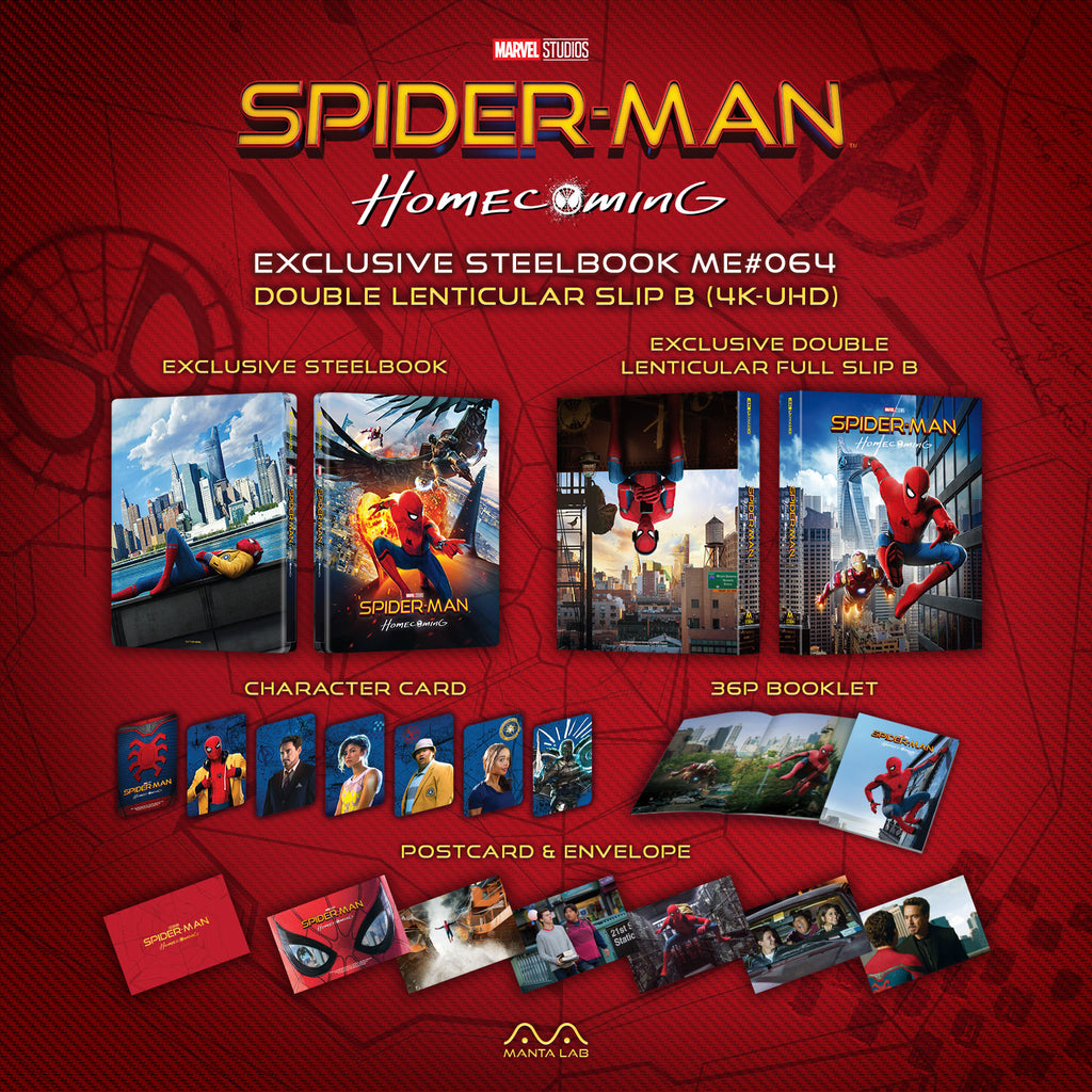 Spider-Man: Homecoming 4K Blu-ray Steelbook Manta Lab Exclusive ME#64 One Click Box Set