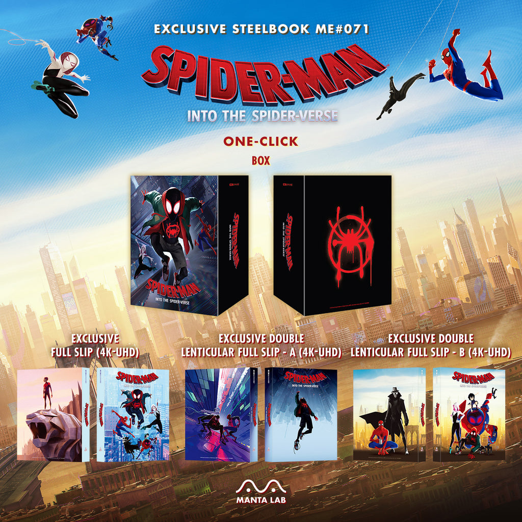 One Click Box Spider-man: Into the Spider-Verse 4K Blu-ray Steelbook Manta Lab Exclu ...