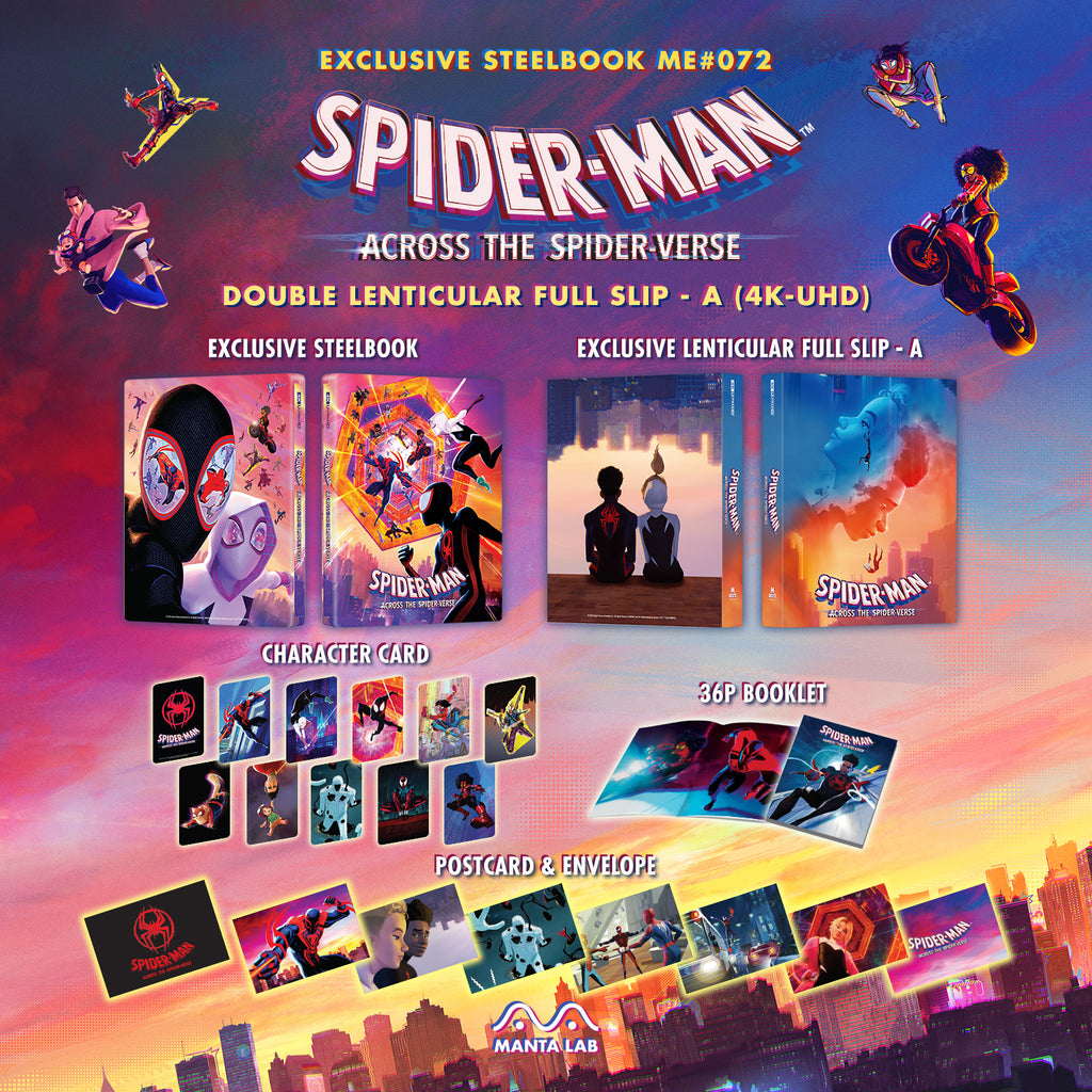 Spider-man: Across the Spider-Verse 4K Blu-ray Steelbook Manta Lab Exclusive ME#72 Double Lenticular Full Slip A