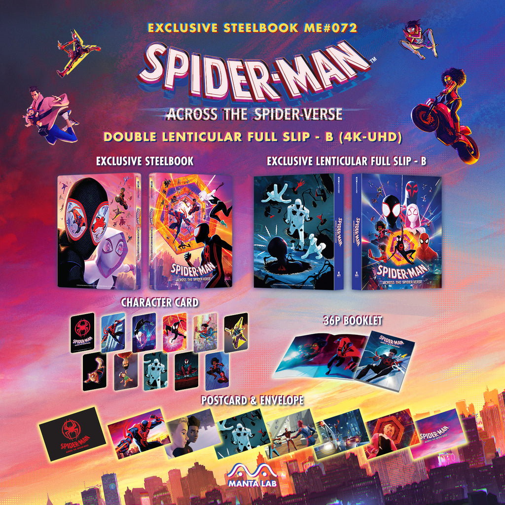 Spider-Man : Across the Spider-Verse 4K Blu-ray Steelbook Manta Lab Exclusive ME#72 Double Lenticulaire Full Slip B
